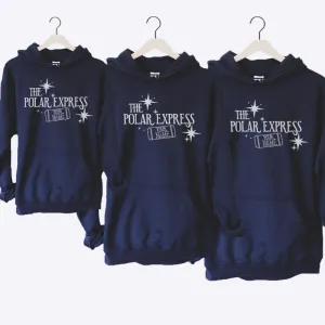 Choose Your Name The Polar Express Personalised Family Matching Hoodies
