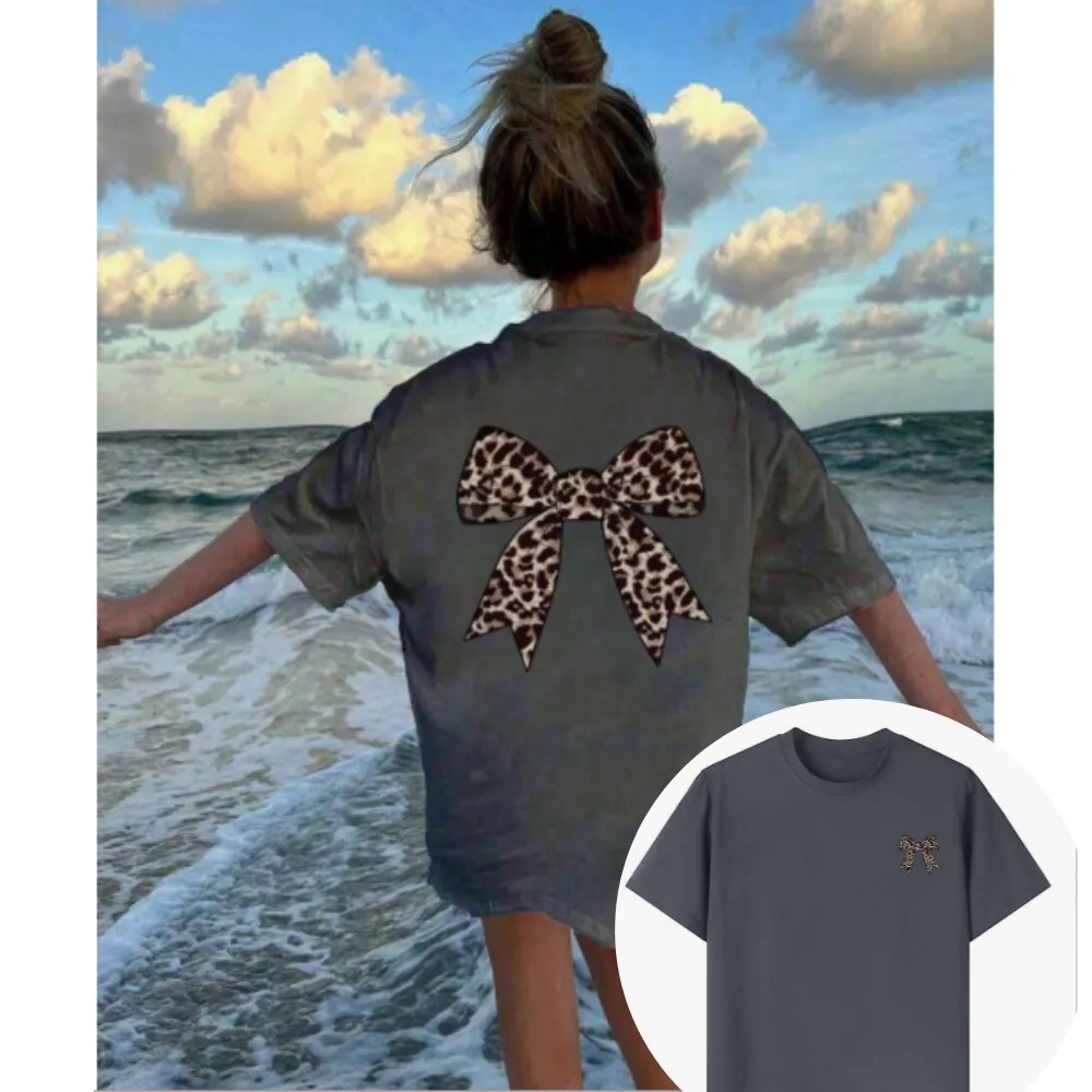 Coquette Leopard Bow Back Logo T-Shirt