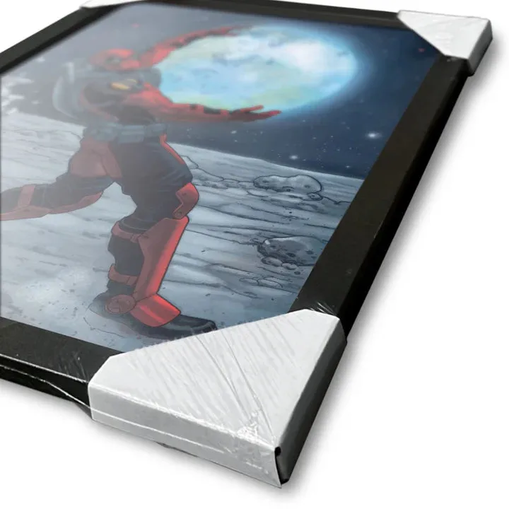 Deadpool (Hugging Moon) Collector Print (Framed)