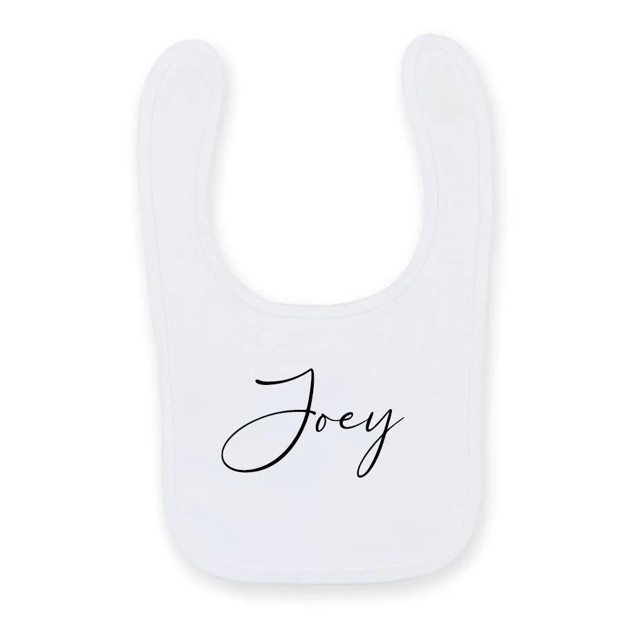 Essentials Personalised Script Bib