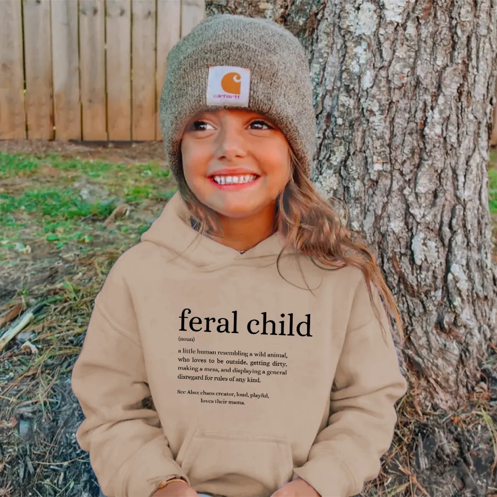 Feral Definition Kids Hoodie