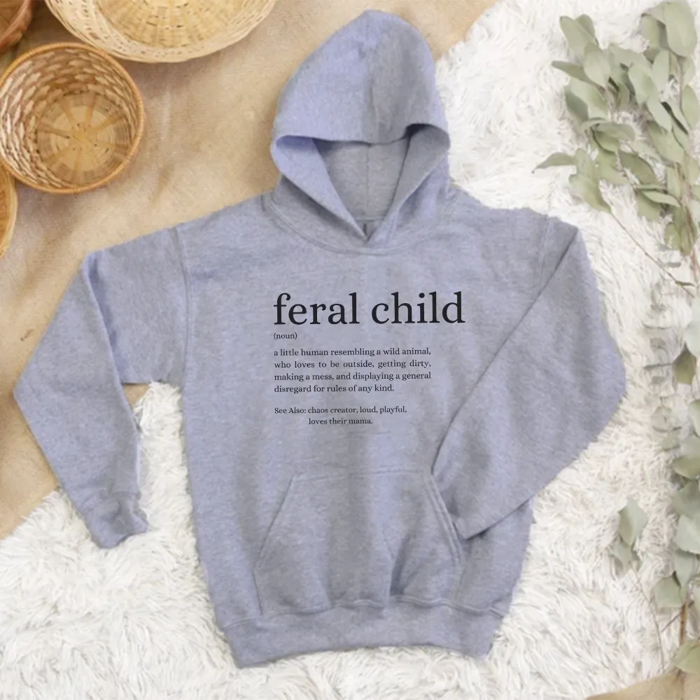 Feral Definition Kids Hoodie