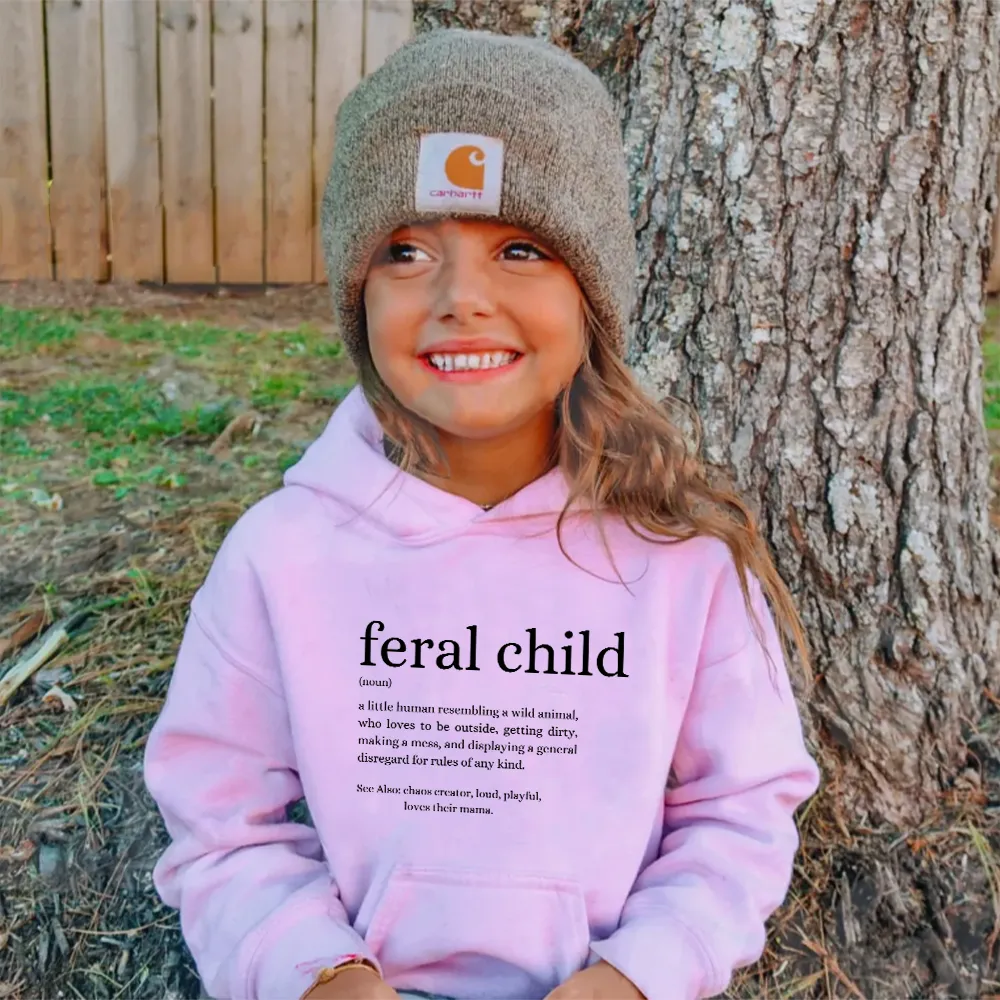 Feral Definition Kids Hoodie