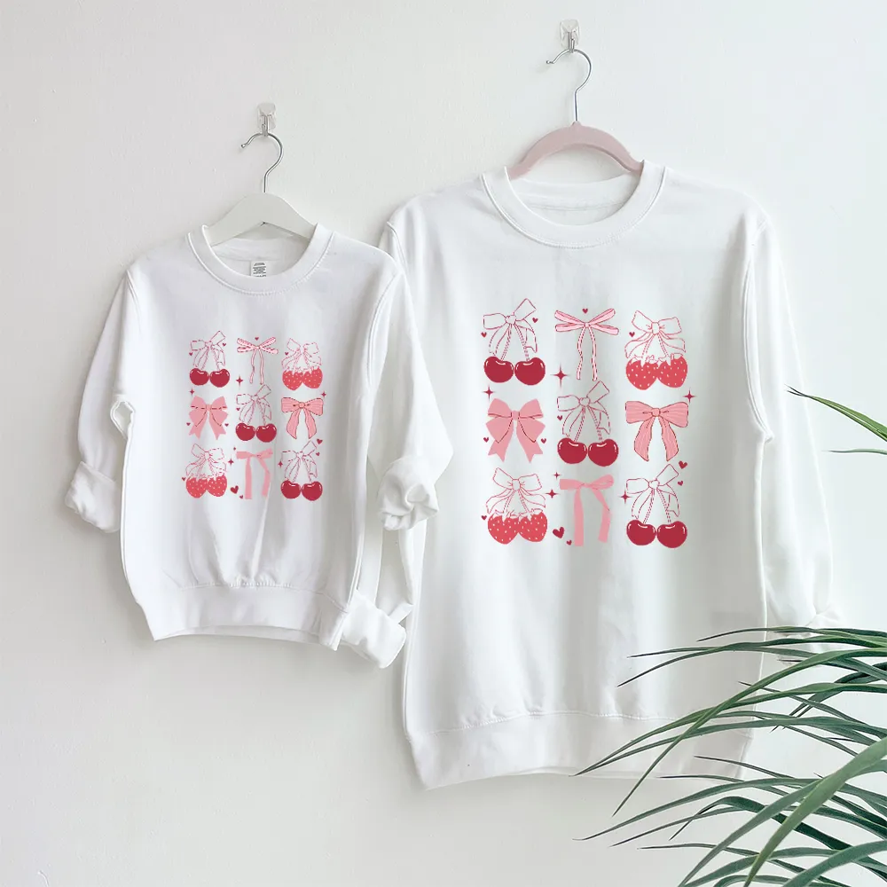 Fruity Coquette Icons Matching Sweatshirts