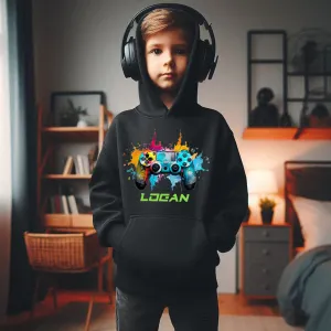 Game Controller Personalised Kids Hoodie