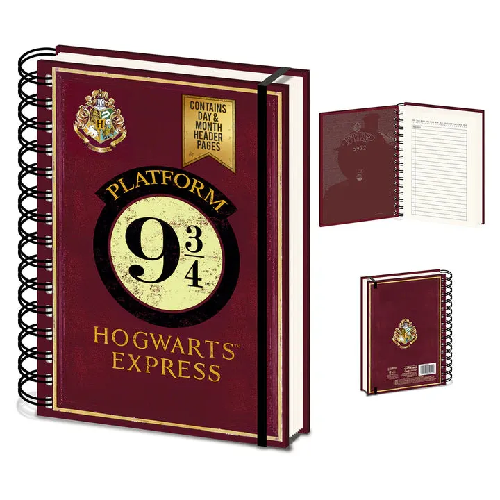Harry Potter (Platform 9 3/4) A5 Wiro Undated Diary Notebook