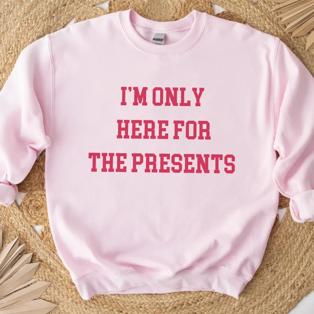Here For The Presents Kids Sweatshirt