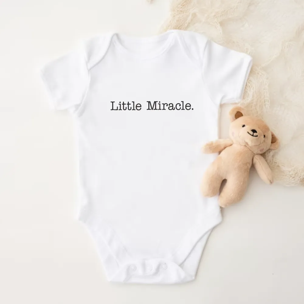 Little Miracle White Baby Vest