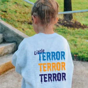 Little Terror Front and Back Graphic Kids Sweatshirts