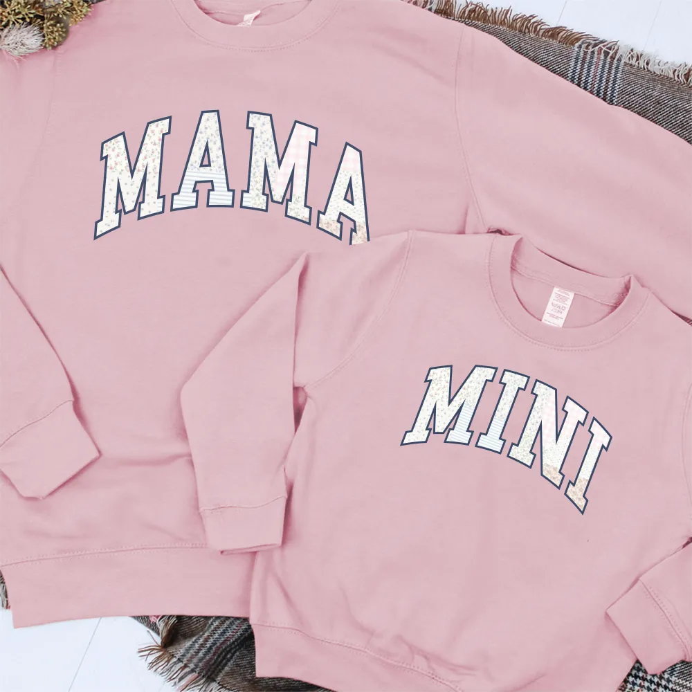 Mama & Mini Patchwork Matching Sweatshirts