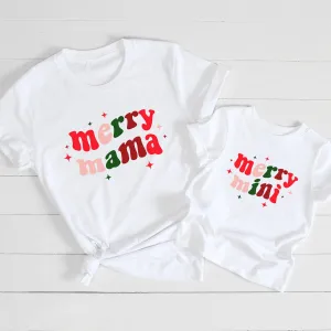 Merry Mama & Merry Mini Matching Christmas T-Shirts