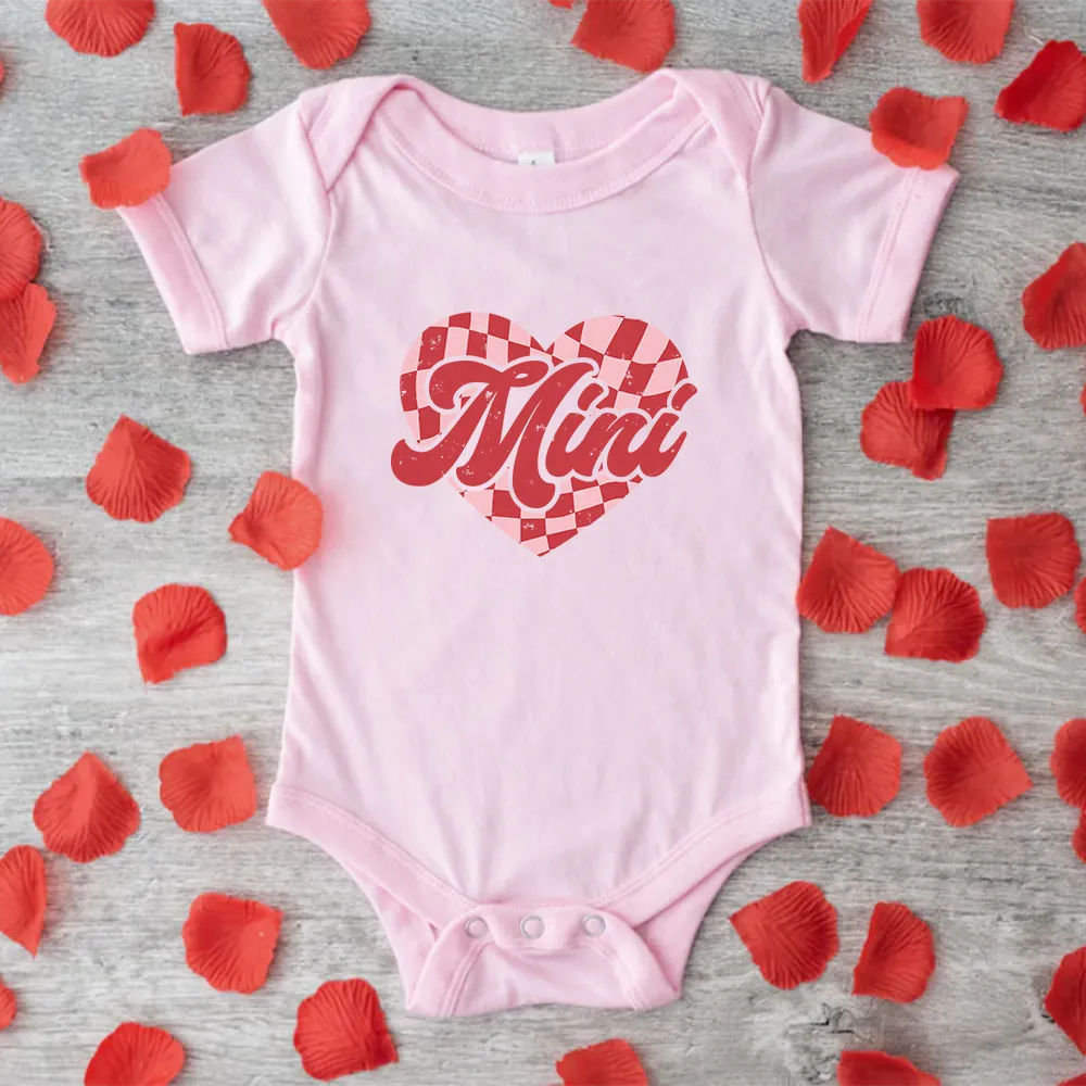 Mini Checkered Heart Baby Vest