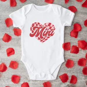 Mini Checkered Heart Baby Vest