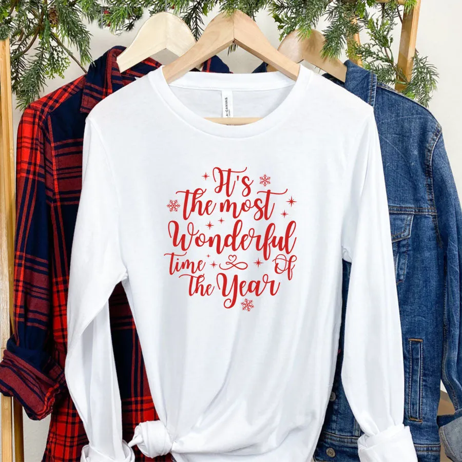 Most Wonderful Time Of Year Christmas LS Top