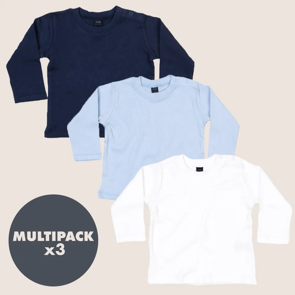 MRK Essentials -Ocean Blue 3 Pack long Sleeve T-Shirt Bundle