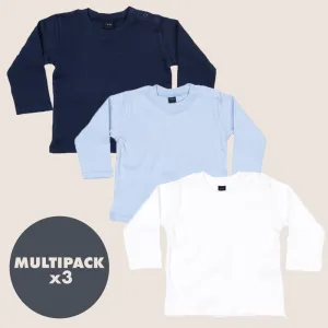 MRK Essentials -Ocean Blue 3 Pack long Sleeve T-Shirt Bundle