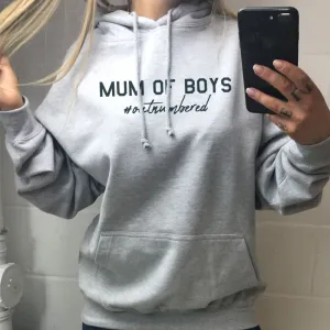 Mum of Boys Hashtag Outnumbered Hoodie (MRK X)