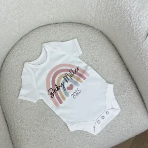 New Arrival 2025 Rainbow Personalised Baby Vest