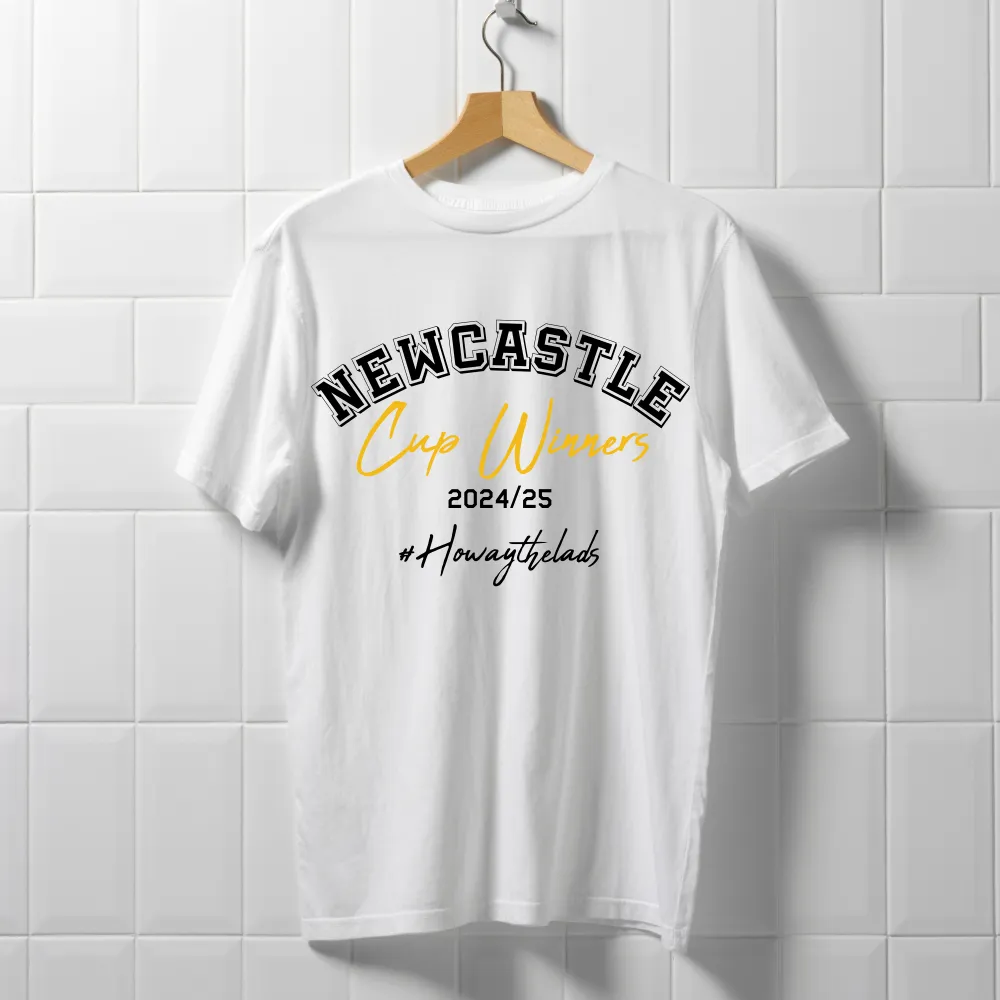Newcastle United Cup Winners Howay 2024/25 T-Shirt