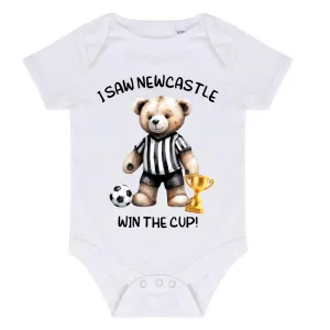 Newcastle United I Saw The Cup Winners Baby Vest- White