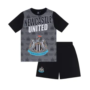 Newcastle United Official Junior Shorts & Tee Pyjama Set