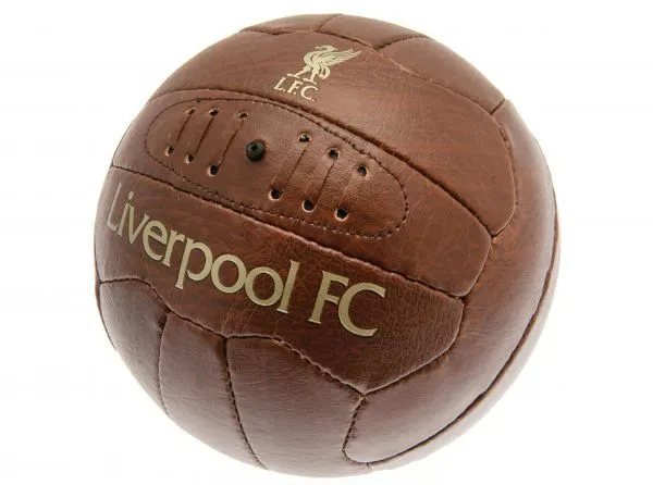 Official Liverpool Retro Faux Leather Ball Size 5