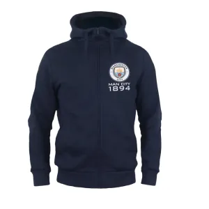 Official Manchester City 1894 Adults Zip Hoodie Navy