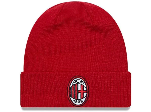 Official New Era AC Milan Red Cuff Knit Beanie Hat