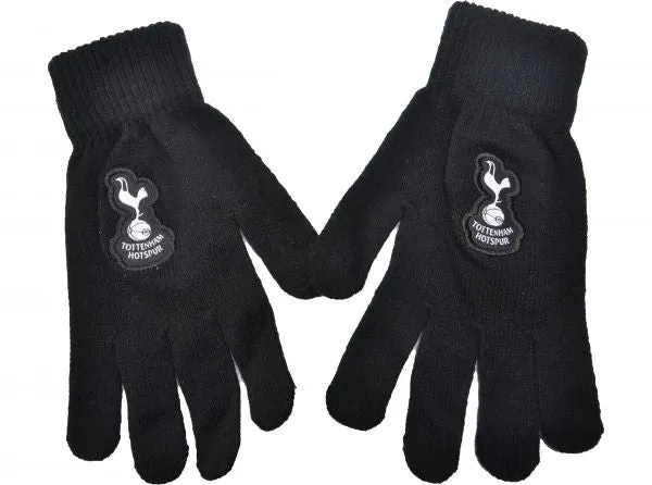 Official Spurs Knitted Gloves Black