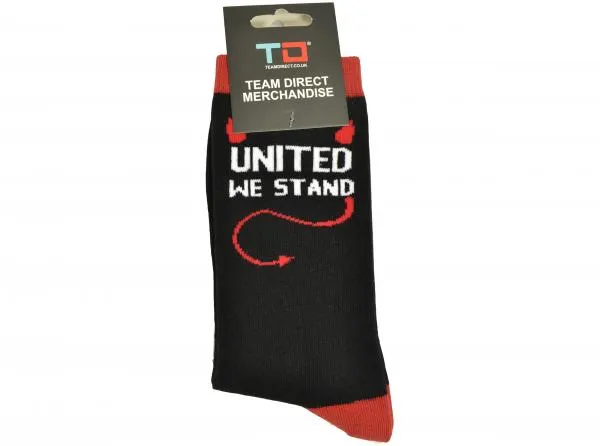 Official Team Direct Generic United We Stand Black Red Socks
