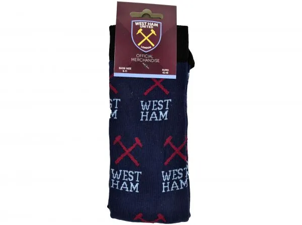 Official West Ham United All Over Print Socks