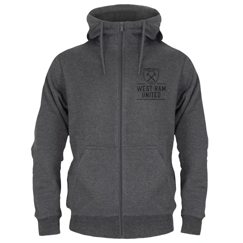 Official West Ham United FC Mens Zip Hoodie