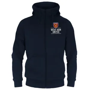 Official West Ham United FC Mens Zip Hoodie