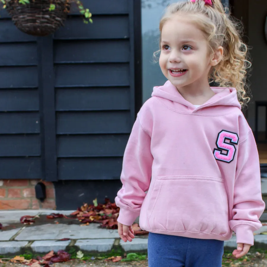 Patch 22 Kids Hoodie- Light Pink