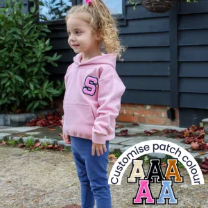 Patch 22 Kids Hoodie- Light Pink