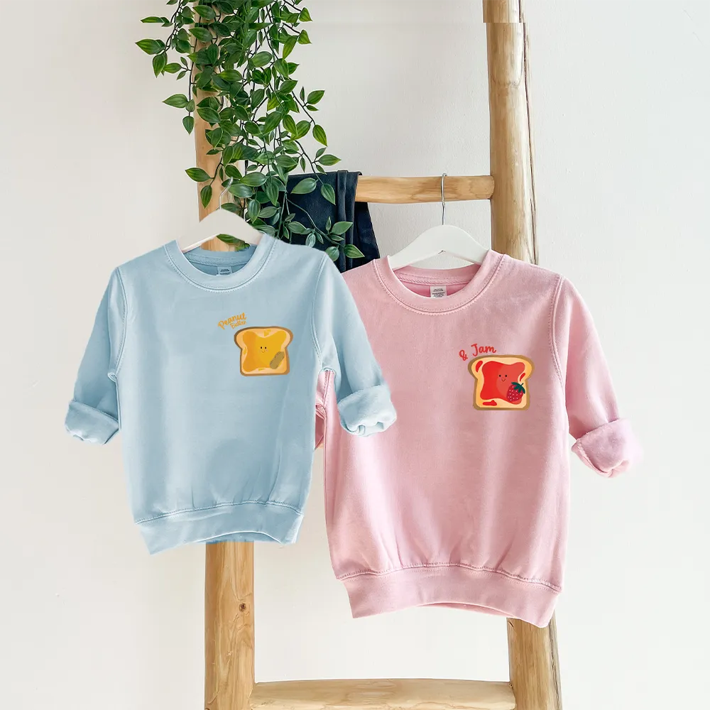 Peanut Butter & Jam Matching Kids Sweatshirts
