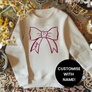 Personalised Bow Kids Sweatshirt