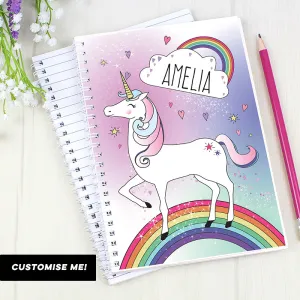 Personalised Unicorn A5 Notebook (MRK-iD)