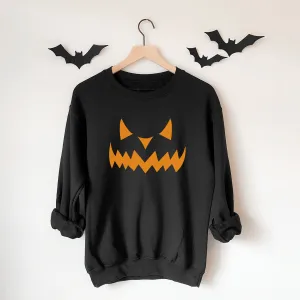 Pumpkin Face Halloween Sweatshirt