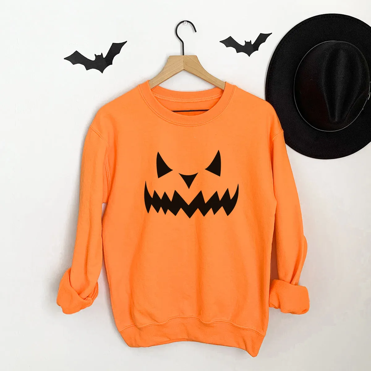 Pumpkin Face Halloween Sweatshirt