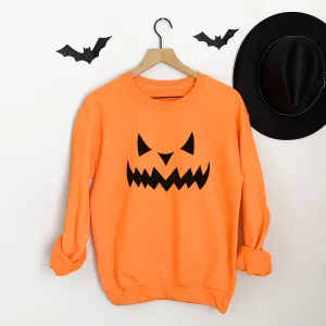 Pumpkin Face Halloween Sweatshirt