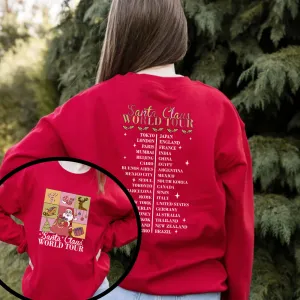 Santa Claus World Tour Front & Back Kids Sweatshirt