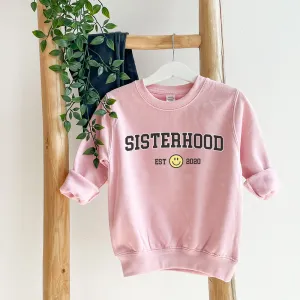 Sisterhood Kids Personalised Baby Pink Sweatshirt