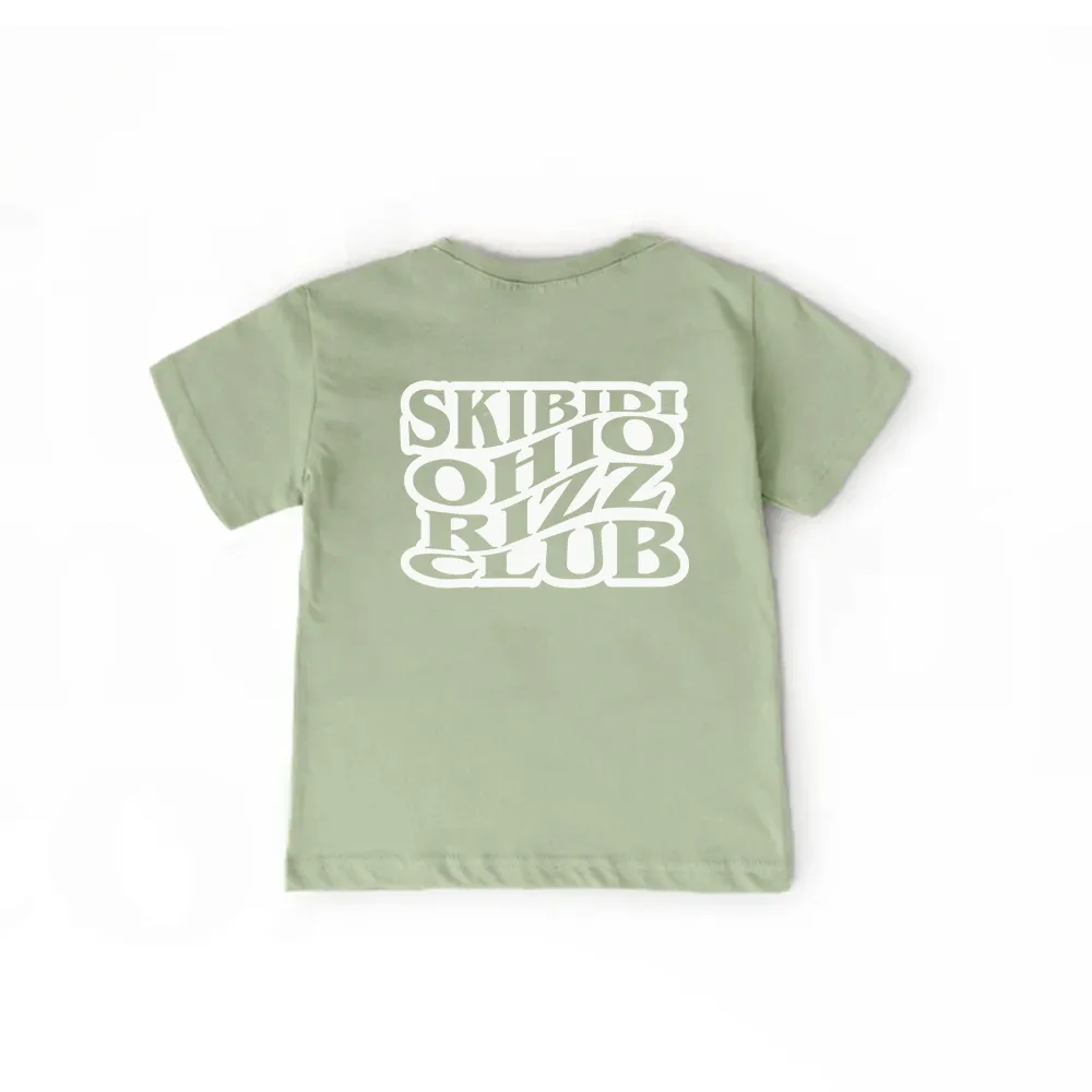 Skibidi Ohio Rizz Club Back Logo T-Shirt