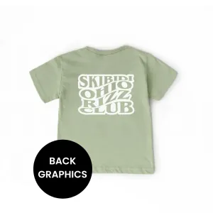 Skibidi Ohio Rizz Club Back Logo T-Shirt