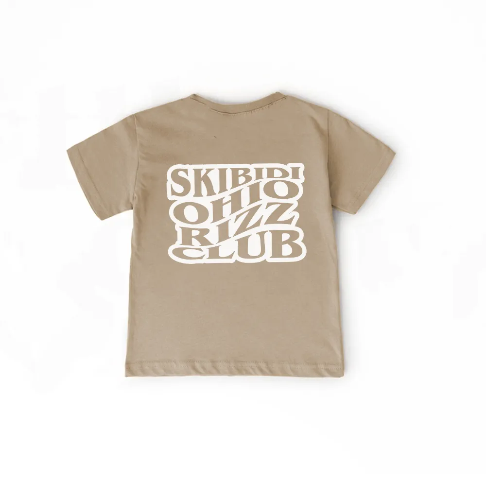 Skibidi Ohio Rizz Club Back Logo T-Shirt