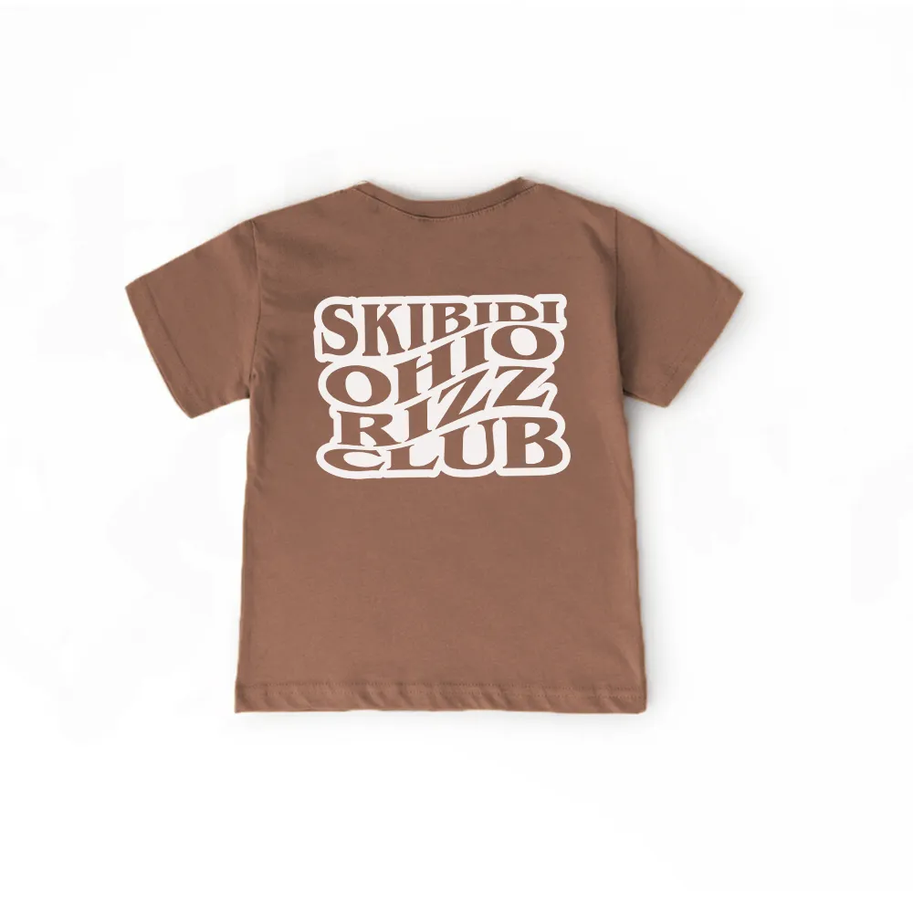 Skibidi Ohio Rizz Club Back Logo T-Shirt