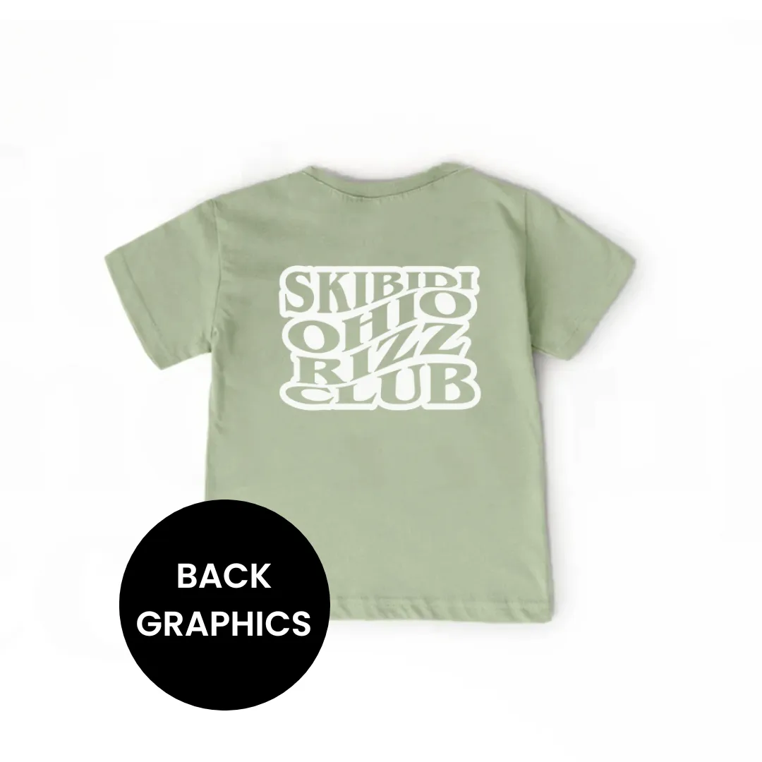 Skibidi Ohio Rizz Club Back Logo T-Shirt