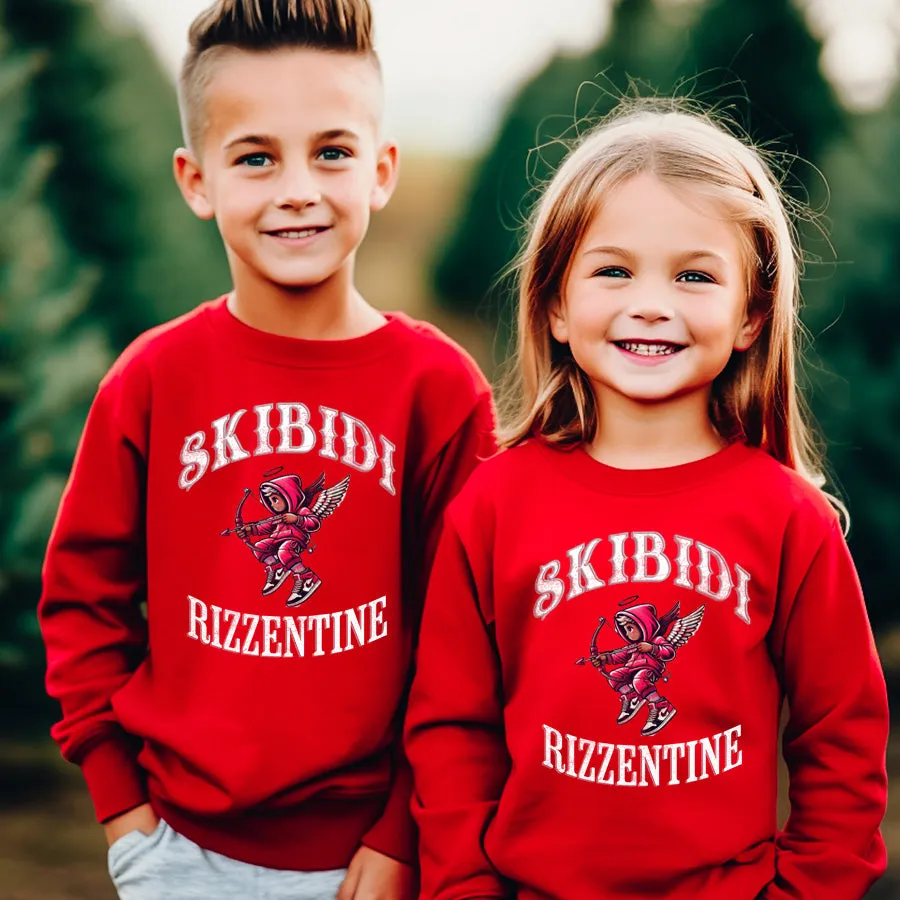 Skibidi Rizzentine Valentine's Day Sweatshirt