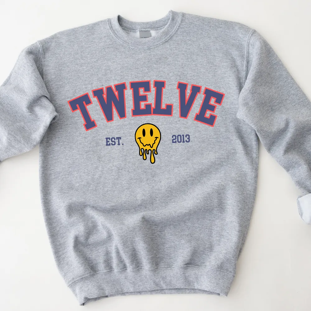 Smiley Face Personalised Age & Year Sweatshirt
